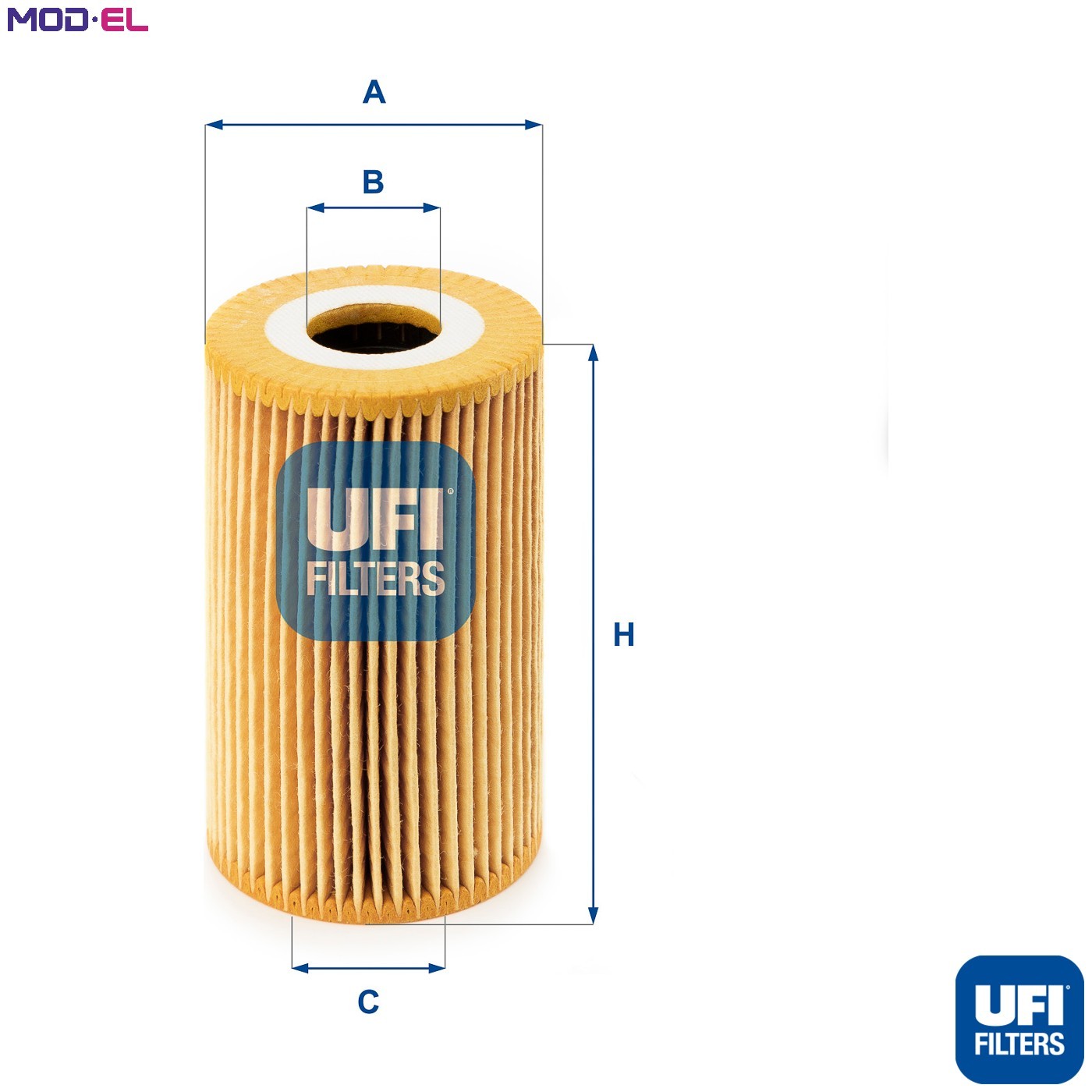 Oil filter Filter Insert 25.008.00 UFI for BMW BERTONE - Image 3
