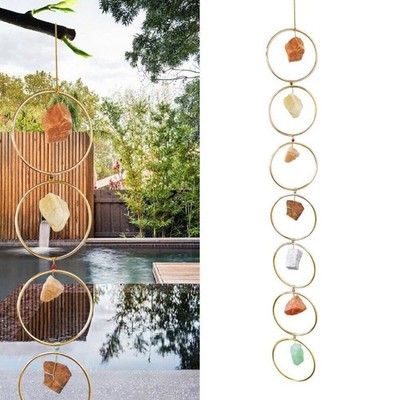 Unregelmäßiger roher Kristall 7 Chakra Edelstein Wandbehang Home Decor Geschenk