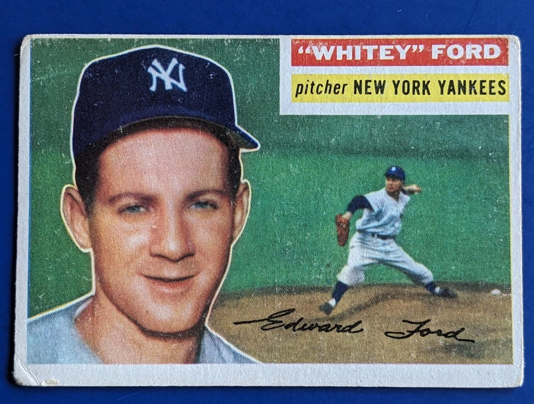 1956 Topps - Whitey Ford HOF #240 - New York Yankees VGEX