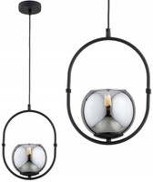 Pendelleuchte Esstisch Rauchglas Schwarz Modern E27 B:14 Cm HäNgelampe Esszimmer