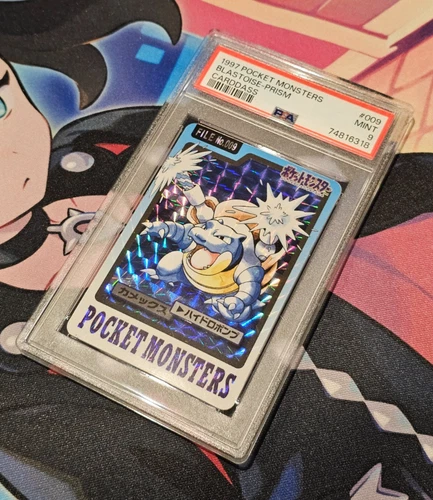 Blastoise - 1997 Pokemon Monsters Carddass Prism #009 - Pokemon Vintage - PSA 9