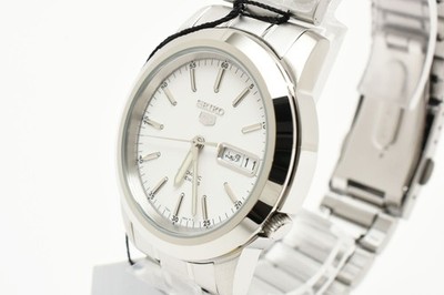 UNUSED New SEIKO 5 Automatic 7S26-02W0 Day-Date White Dial Mens Watch From JAPAN