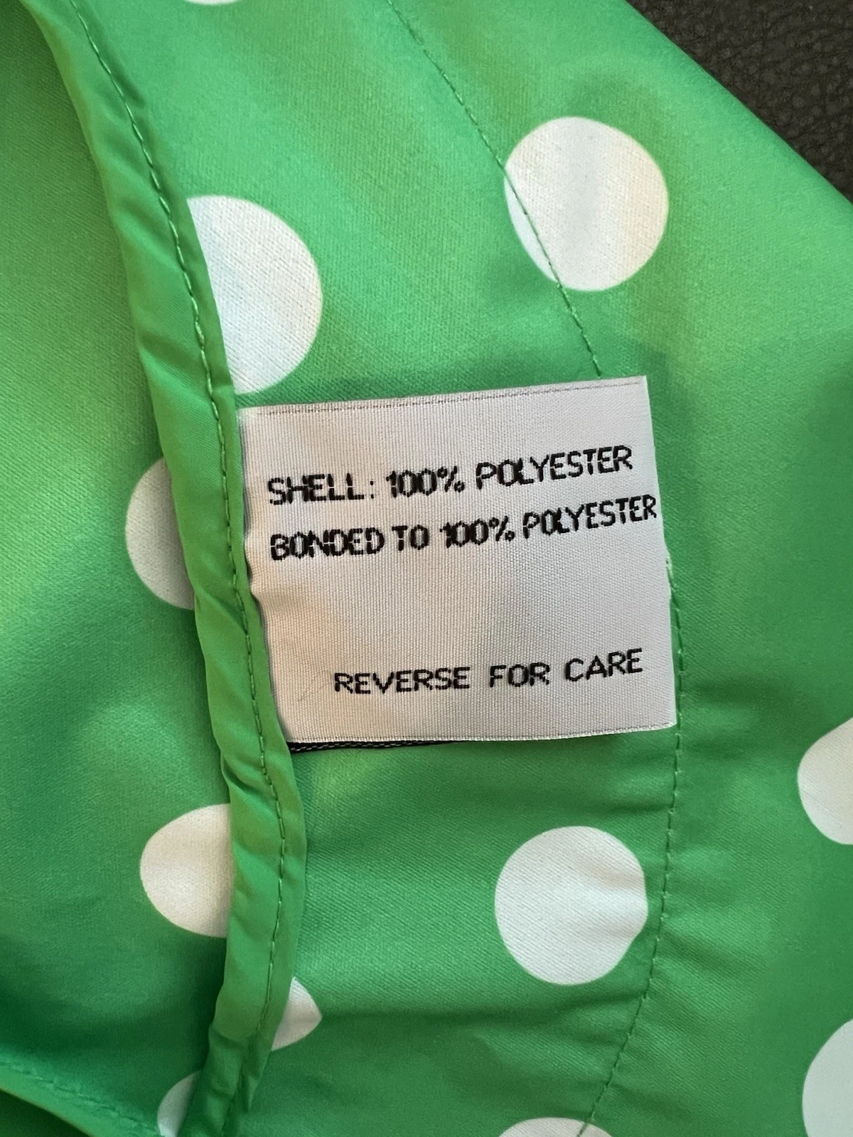 LI NING Neyelle Rain Jacket Coat Removable Hood Green With Polka Dot Lining New SZ Sm