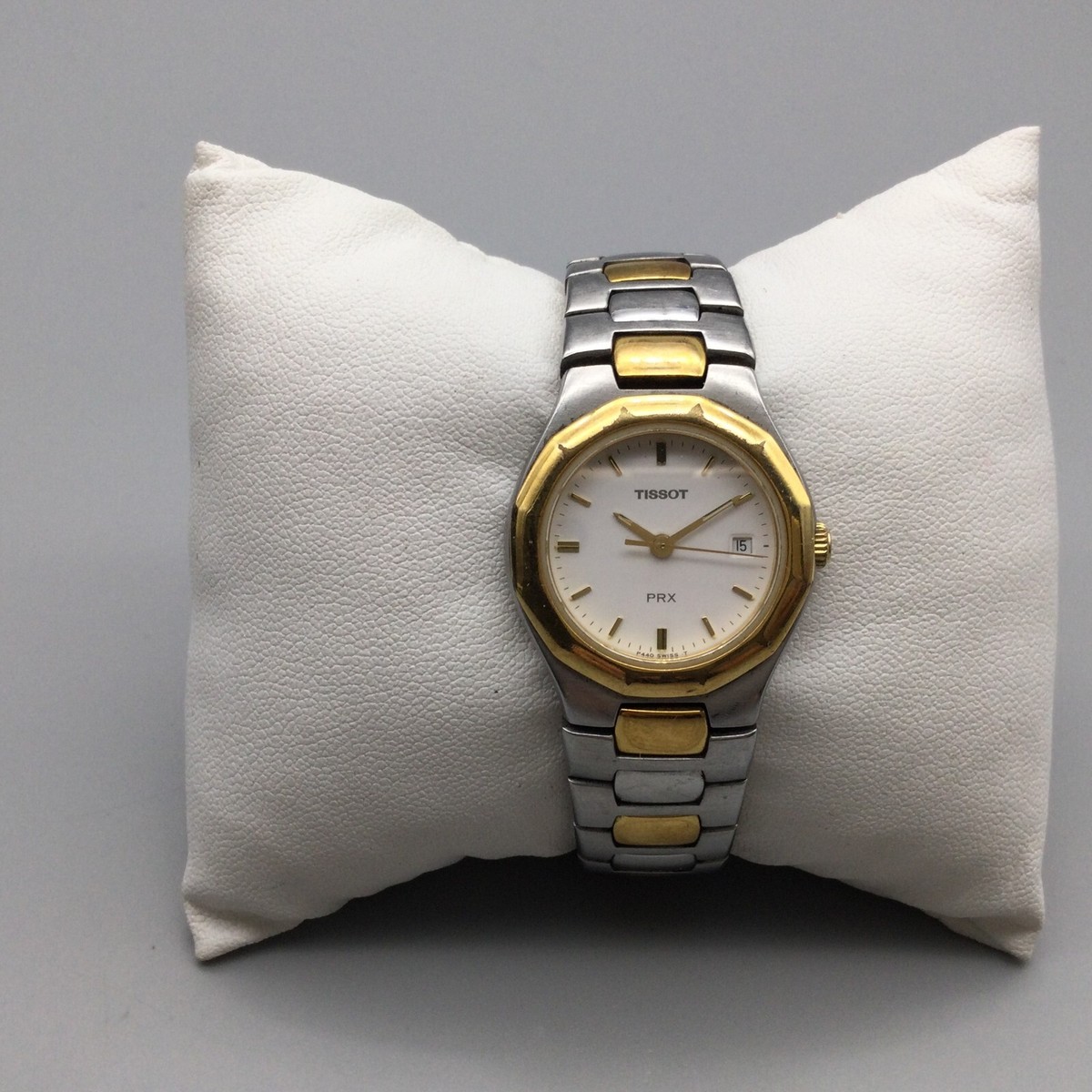 Tissot PRX 自動巻き時計 シルバー/ゴールド Tissot PRX Watch Women 25mm Gold Silver Two Tone Date P540