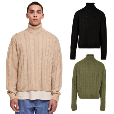 Strickpullover Rollkragen Sweater Urban Classics Boxy Roll Neck Herren Polyacryl