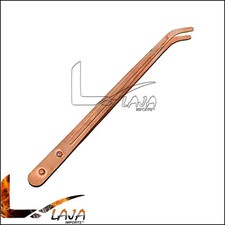Copper Tweezers Curved Copper Tongs for Jewelry Pickling Tweezer 8-1/2" Bent Tip