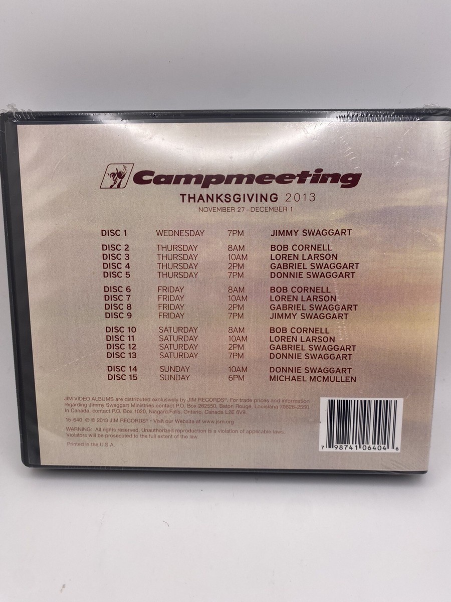 Jimmy Swaggart 15 DVD Set Campmeeting Thanksgiving 2013 New Sealed