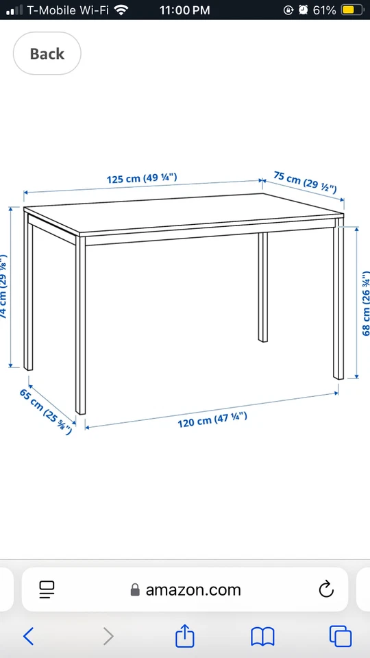 IKEA Set of Melltorp table and Theodores White Chairs - Image 3 of 4
