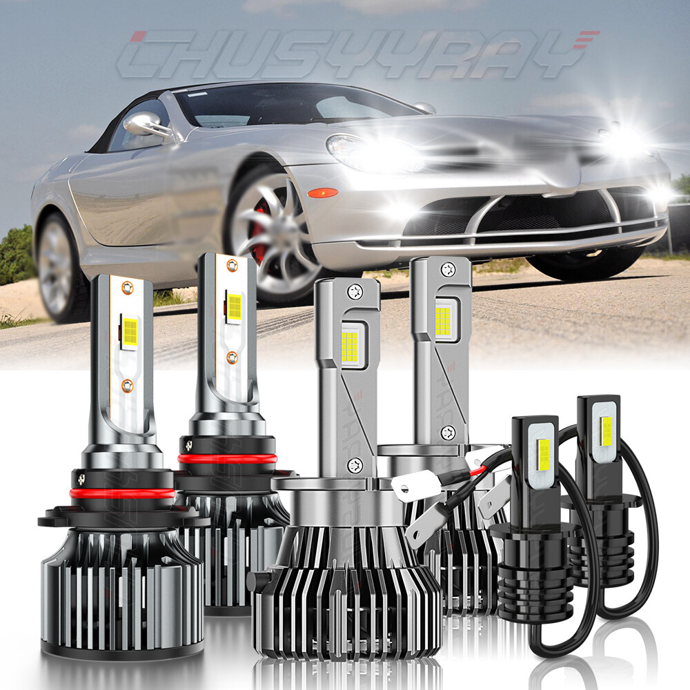 For Mercedes Benz SLR McLaren 2005-2009 HID/LED Headlight Hi/Low+Fog Light Bulbs