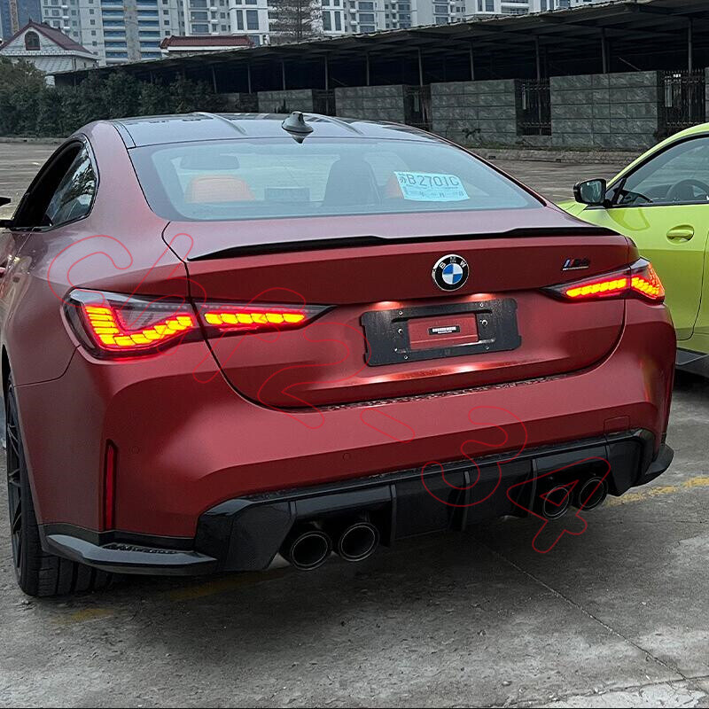 LED Tail lights For BMW 4Series G22 M4 G82 2023 Smoke Black Rear Lamps