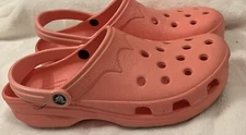 Crocs Womens Rubber Classic Slip On Clogs Shoes Pink Size XL M 10-11 W 12-14