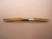 2-1/2" Decorated Front Flat Bar Gold Tone Vintage Collar Bar L92