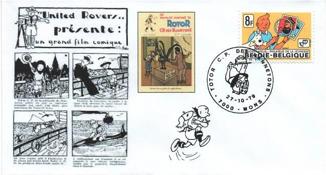 BELGIQUE 1939 Cachet MONS 27 Oct 1979 Totor C.P. des Hannetons HERGE TINTIN 4/6 - Photo 1/1