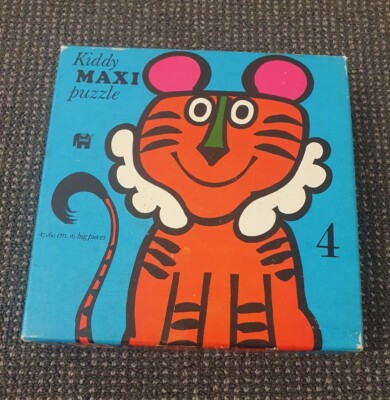  ️HENSOTEN VINTAGE JUMBO KIDDY MAXI JIGSAW PUZZLE HOLLAND MCM POP SPACE AGE 