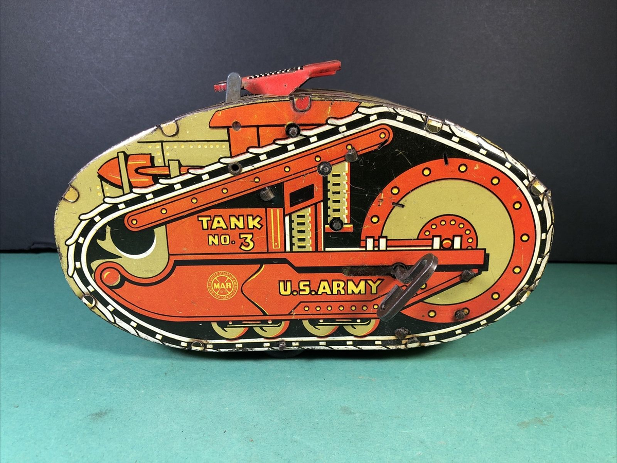 Vintage Marx Toys | US Army Tank Corps No 3 | 8