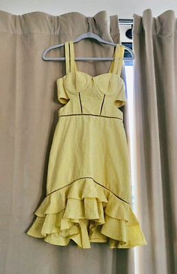 Jonathan Simkhai Yellow Cutout Dress | eBay