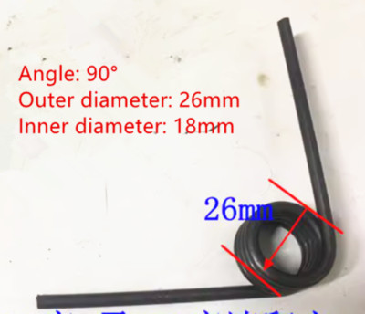 2pcs Double torsion spring Torsion spring Wire diameter: 4mm 