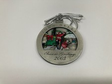 2003 John Deere Pewter Christmas Ornament - 8th in the series - NEW