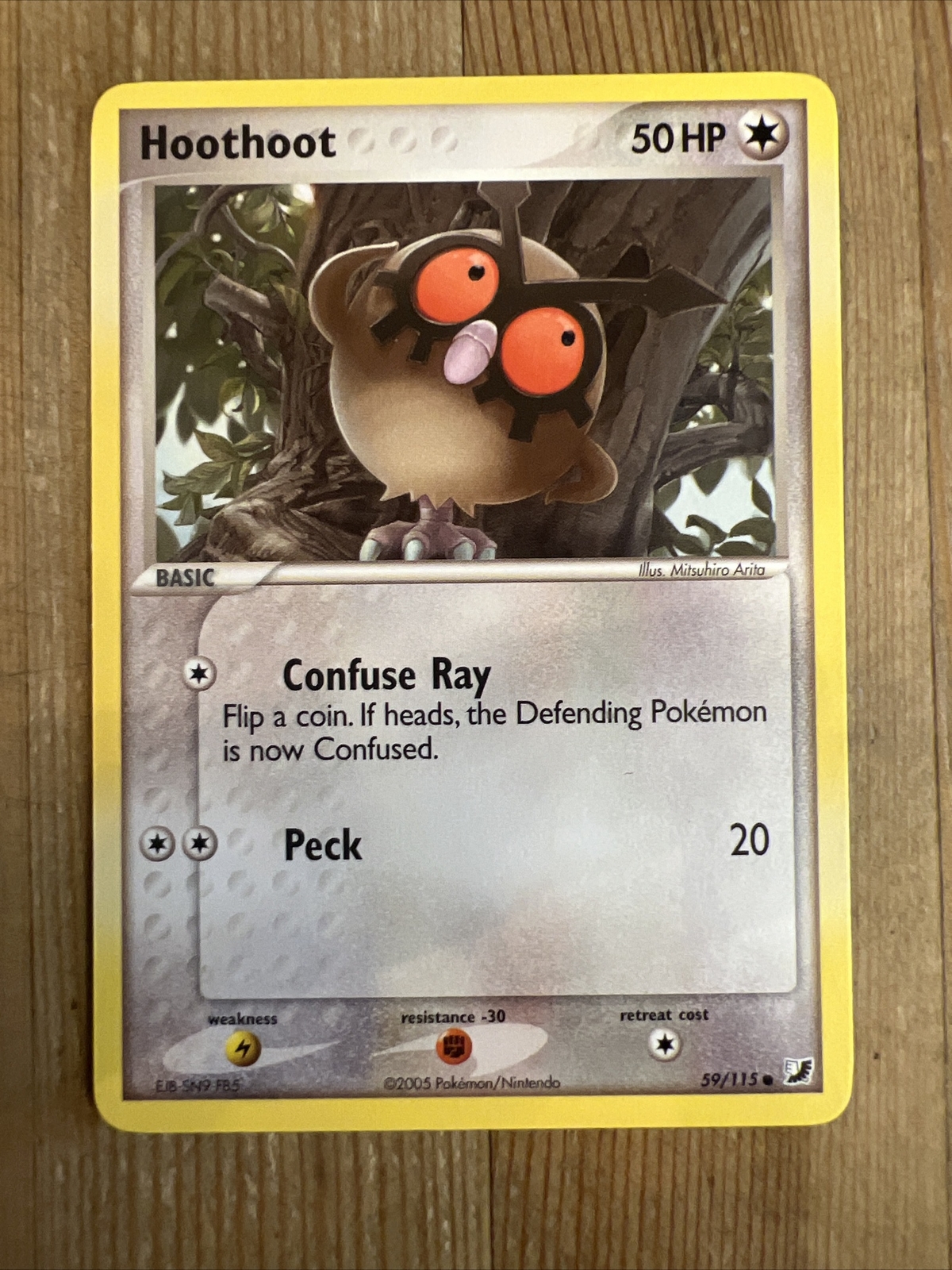 Pokémon TCG Hoothoot EX Unseen Forces 59/115 Regular Common NM