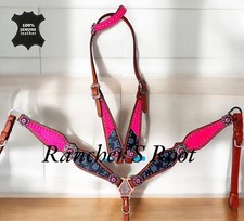 Western Horse Tack Set  Pink Gator With Black Tack Set