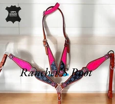  Western Horse Tack Set | Pink Gator With Black Tack Set 