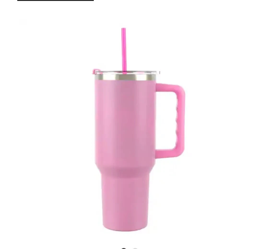pinktea  40 oz ASHLAND STAINLESS STEEL Double Wall Insulated TUMBLER PINK