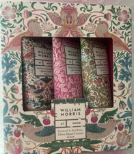 WILLIAM MORRIS AT HOME PATCHOULI &RED BERRY THREE HAND CREAM VEGAN TRAVEL 1FLOZ