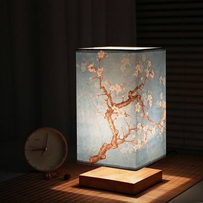 LED Table Lamp Home Furniture Decorations Dimmable Night Light Fabric Lampshades