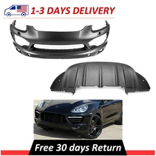 New Front Bumper Cover & Valance Deflector Spoiler Fits 11-14 Porsche Cayenne