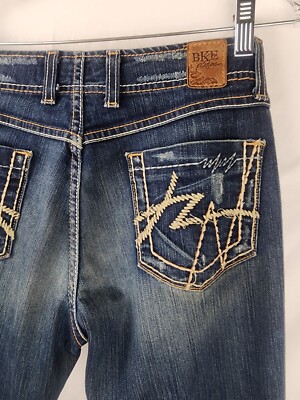 BKE Wendi Stretch Bootcut Women's 29X31 1/2 Rodeo Preppy Western Jeans School