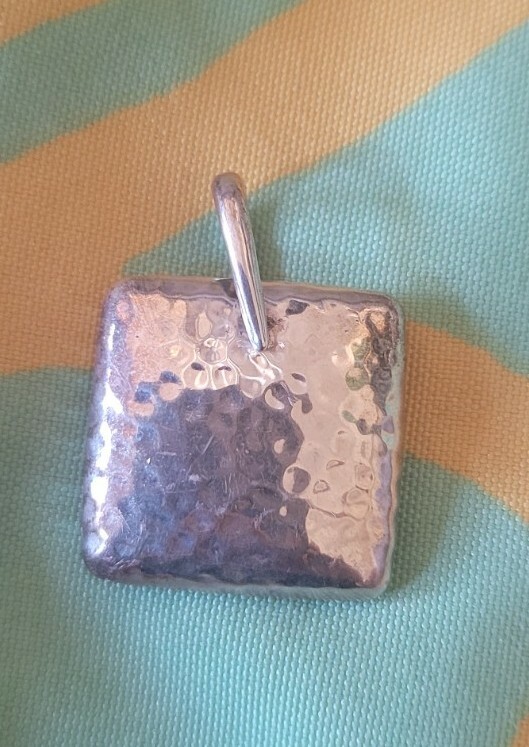 Vintage SOLID Sterling Silver Statement Pendant - image 3