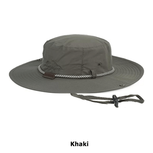 Bucket Hat Bush walking Fishing Outdoor Summer Hat Wide Brim Strap-Uni Sex 58cm - Picture 5 of 10