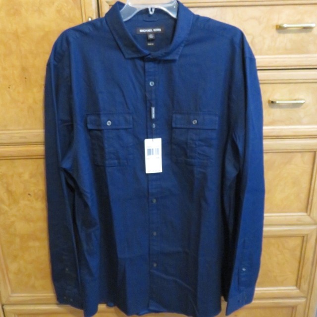 michael kors shirts navy