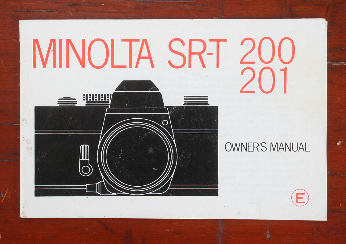 Good star 専用 MINOLTA SR-T 200/201 INSTRUCTION BOOK/177055 | eBay