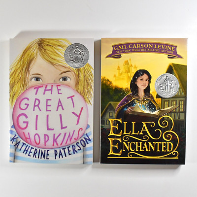 Ella Enchanted by Levine, The Great Gilly Hopkins by Paterson (2 Paperback Lot)