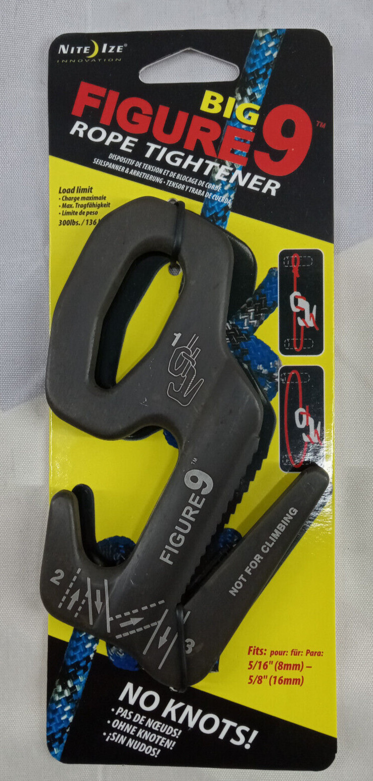Lot of 6 Nite Ize Figure 9 Metal Rope Tightener Black Large Tie Down 300 lb #BIN