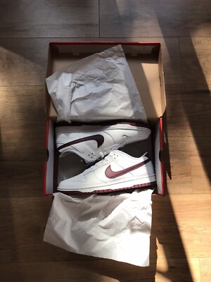 Nike dunk low retro white/maroon-white