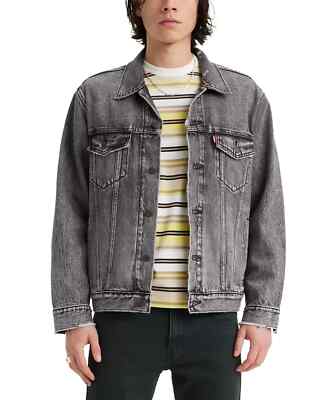 Levi Relaxed-Fit Trucker Jacket BLACK DX, CHOOSE SIZE- Large, X