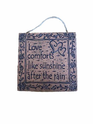 Resin Wall Plaque Positive Lifestyle-Love Comforts Like Sunshine After The Rain