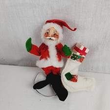 Anna Lee Christmas Santa Clause with Christmas Stocking Gifts 1993 Vintage 8