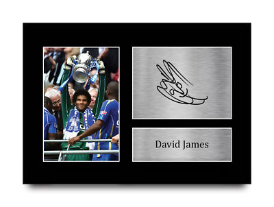 HWC Trading FR A4 David James Liverpool Cadeaux imprimés photo autographe signée pour les fans de football et les supporters - A4 Encadré