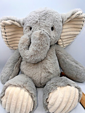 Lambs  Ivy Gray Plush Elephant Stuffed Animal Baby Toy Jett Super Soft 13  