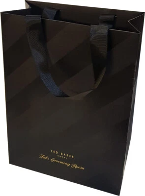 Ted Baker Small Gift Bag 23 x 32 x 11.5cm Grooming Room Black Xmas Birthday