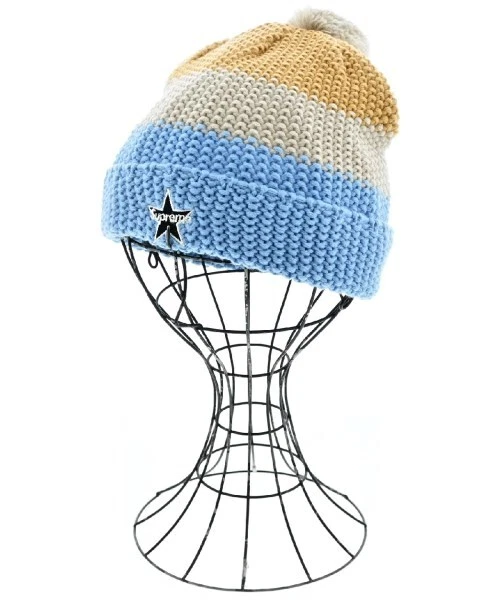 Casquette/bonnet tricot suprême jaunâtre x beige bleu clair 2200515430028