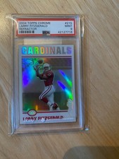 2004 Topps Chrome Larry Fitzgerald Rookie Card Refractor PSA 9. rookie card picture
