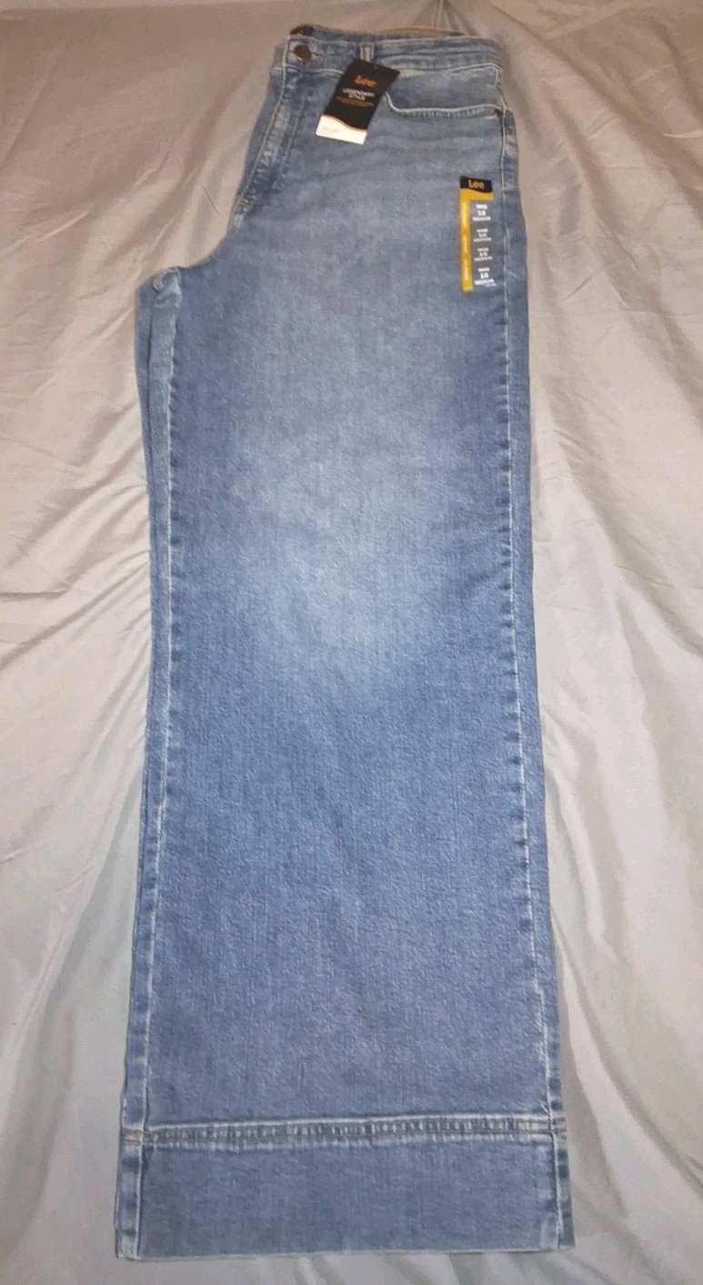 Lee Women's  Size 16 Medium Legendary High Rise Trouser Jean Denim 