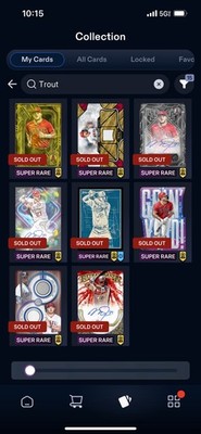 Mike Trout Topps Bunt Digital AWARD Lot - 34 Different Cards Over 4 Years