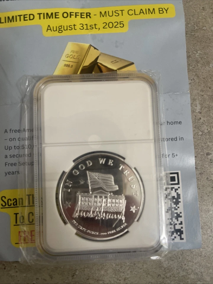 PRESIDENT TRUMP FIRST EDITION SILVER MEDALLION TRUMP COIN 2025 SILVER - Image 2 of 4