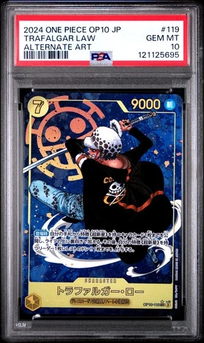 2024 One Piece OP10-119 Trafalgar Law SEC PSA 10 Secret Alternate Art Rare Japan
