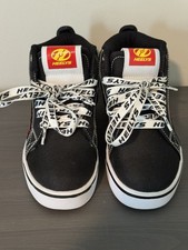 Heelys Pro 20 Print Size KIDS Youth 3 Black Canvas Skate Shoes Flames
